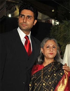 Abhishek and Jaya Bachchan