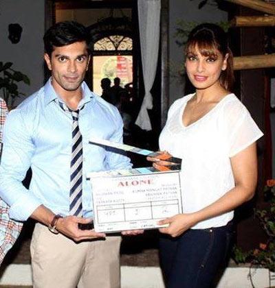 Karan Singh Grover and Bipasha Basu on the sets of Alone