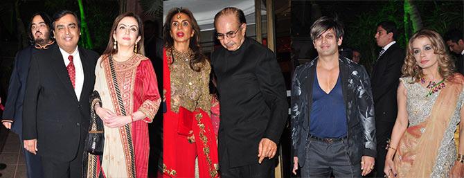 Mukesh and Nita Ambani, Adi and Parmeshwari Godrej, Yash and Avanti Birla