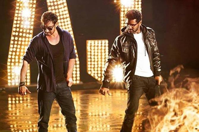 Ajay Devgn and Prabhu Dheva in Action Jackson