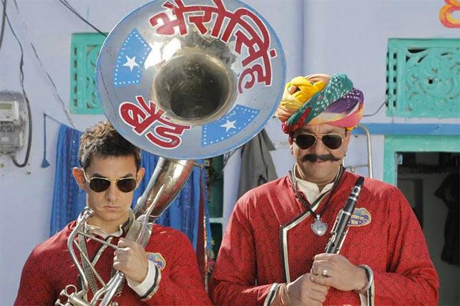 Aamir Khan and Sanjay Dutt in PK