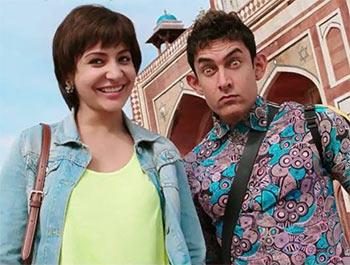 Anushka Sharma and Aamir Khan in PK