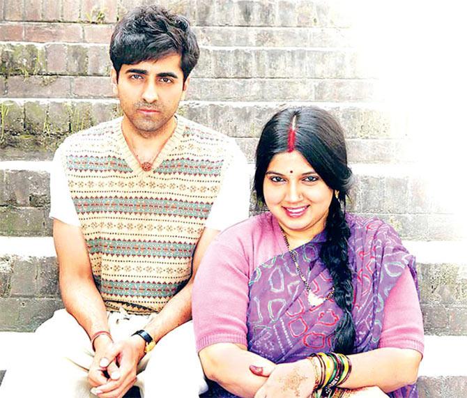 Ayushmann Khuranna and Bhumi Pednekar in Dum Laga Ke Haisha