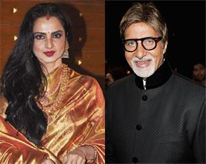 Rekha and Amitabh Bachchan