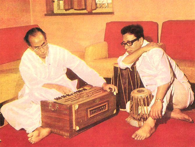 Creating magical music: Sachin Dev Burman with his son, Rahul Dev.
