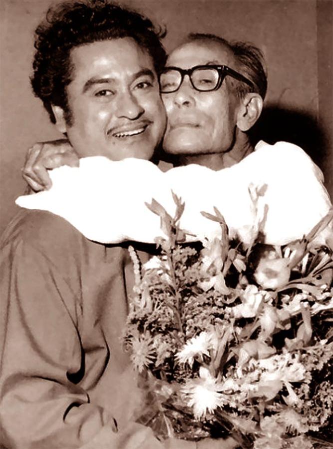 S D Burman with Kishore Kumar.