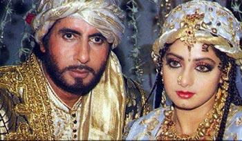 Amitabh Bachchan and Sridevi in Khuda Gawah