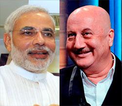 Narendra Modi and Anupam Kher