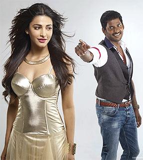 Vishal and Shruti Haasan in Poojai