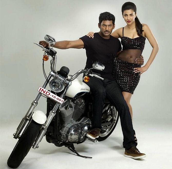 Vishal and Shruti Haasan in Poojai