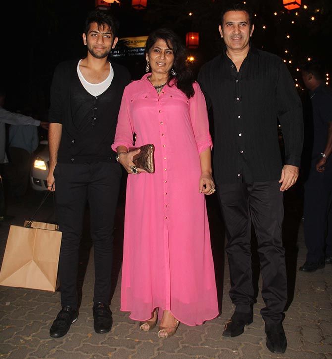Archana Puran Singh with husband Parmeet and son Ayushmann Sethi
