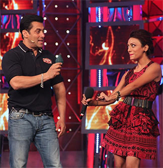 Salman Khan and Soni Singh on Bigg Boss