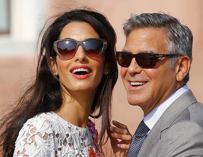 Amal Alamuddin and George Clooney