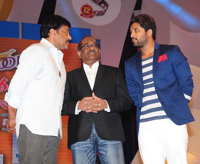 Chiranjeevi and Allu Arjun