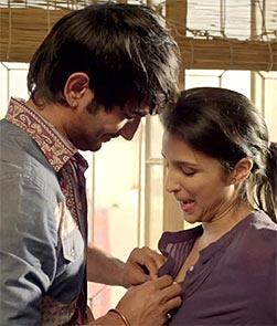 Sushant Singh Rajput and Parineeti Chopra in Shuddh Desi Romance