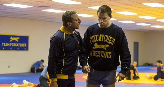 Steve Carell and Channing Tatum in Foxcatcher