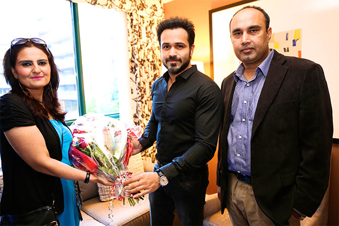 Emraan with Syad Aamir Raza and his wife Shafqat
