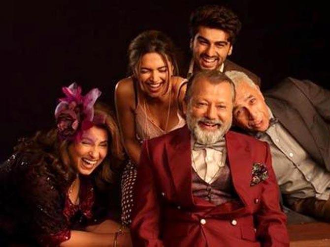 Dimple Kapadia, Deepika Padukone, Arjun Kapoor, Pankaj Kapoor, Naseeruddin Shah in Finding Fanny