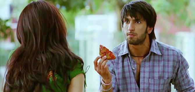 Anushka Sharma and Ranveer Singh in Band Baaja Baarat