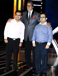 Achin and Sathak Narula with Amitabh Bachchan