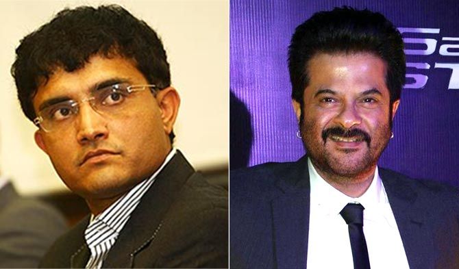 Sourav Ganguly and Anil Kapoor