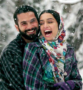 Shahid Kapoor and Shraddha Kapoor in Haider