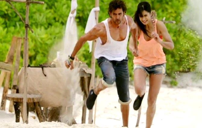 Hrithik Roshan and Katrina Kaif in Bang Bang