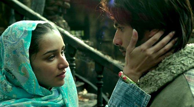 Shraddha Kapoor and Shaid Kapoor in Haider