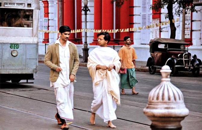 Sushant Singh Rajput and Anand Tiwari in Detective Byomkesh Bakshy!