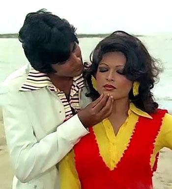 Amitabh Bachchan and Parveen Babi in Majboor