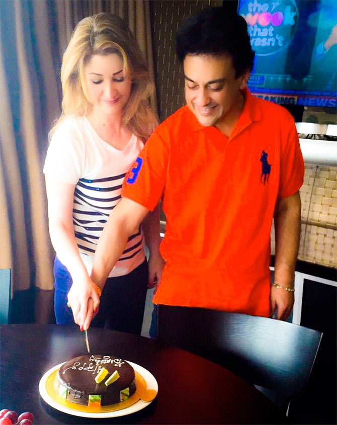 Adnan Sami with wife Roya