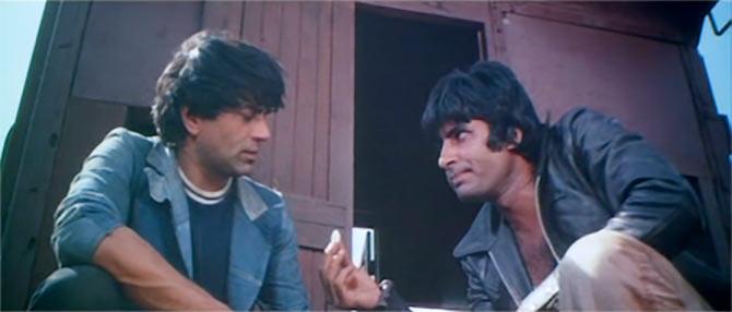 Dharmendra and Amitabh Bachchan in Sholay