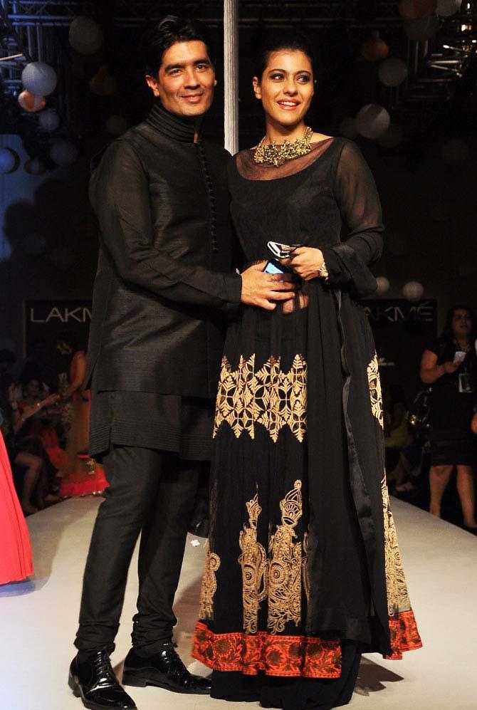 Manish Malhotra and Kajol