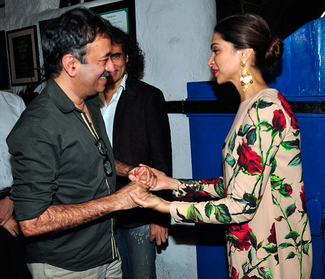 Rajkumar Hirani and Deepika Padukone