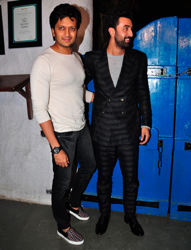 Riteish Deshmukh and Ranbir Kapoor