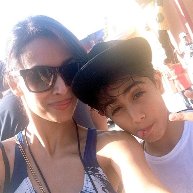 Malaika Arora Khan with son Arhaan Khan