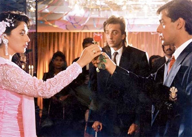 Madhuri Dixit and Salman Khan