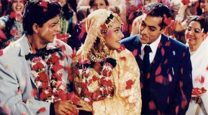 Shah Rukh Khan, Kajol and Salman Khan