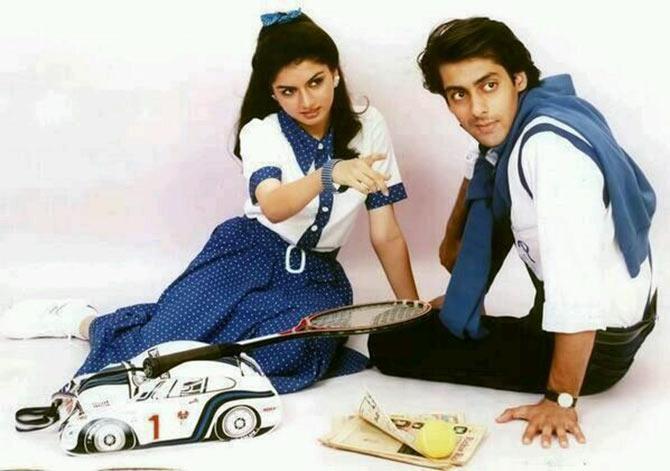 Salman Khan and Bhagyashree