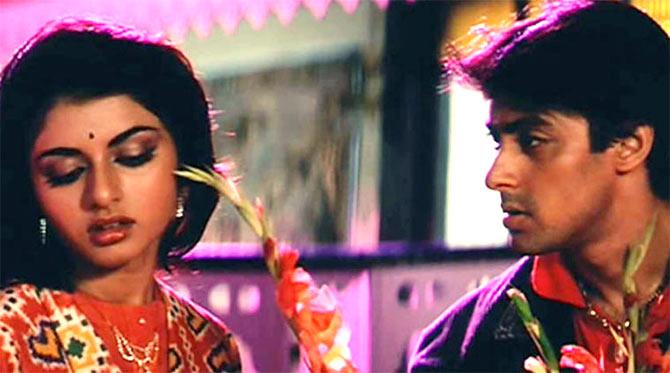 Bhagyashree and Salman Khan in Maine Pyar Kiya