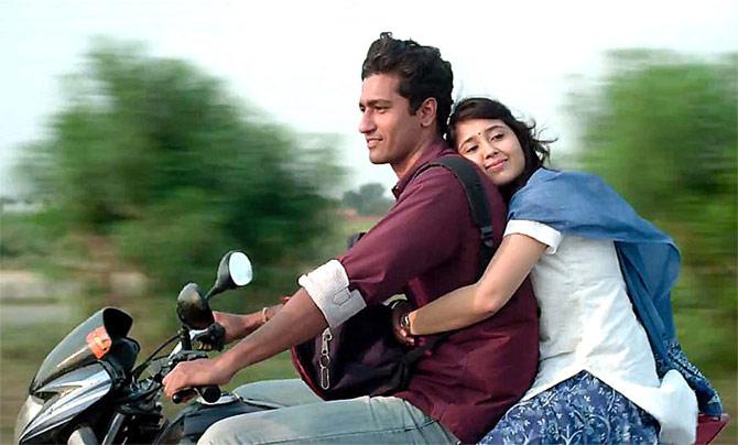 Shweta Tripathy and Vicky Kaushal in Masaan.