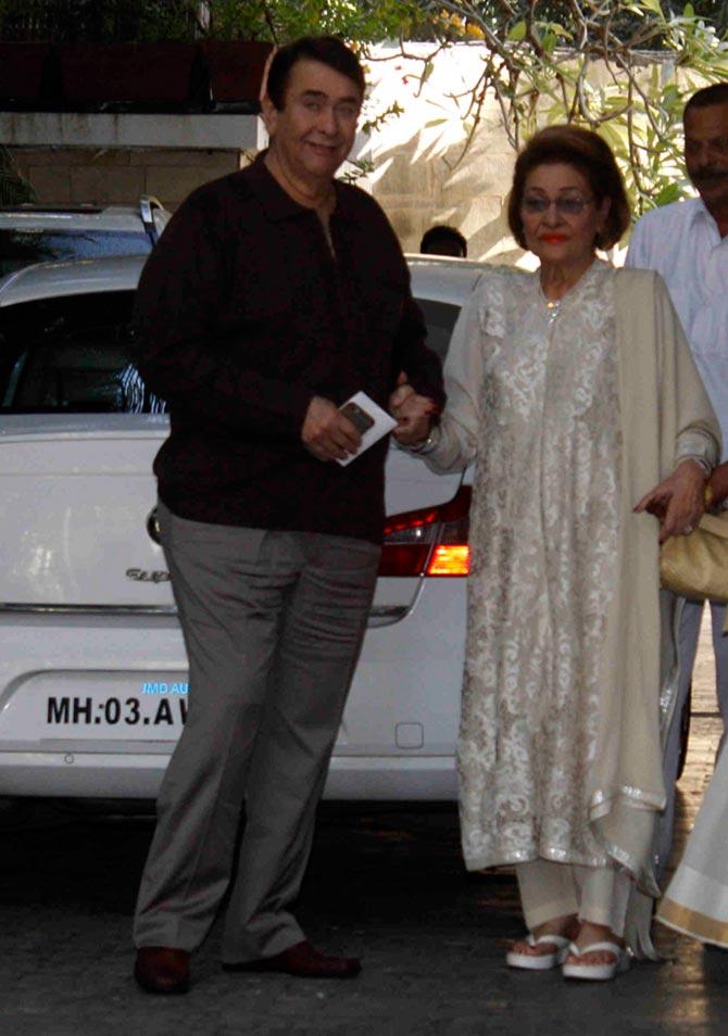 Randhir Kapoor and Krishna Raj Kapoor