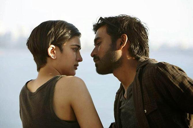 Akshara Haasan and Dhanush in Shamitabh