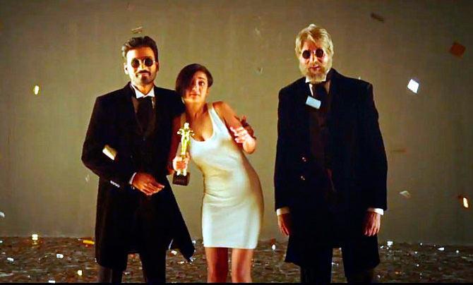 Dhanush, Akshara Haasan, Amitabh Bachchan in Shamitabh