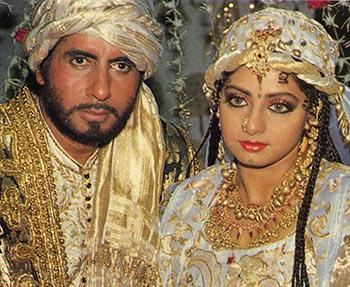 Amitabh Bachchan and Sridevi in Khuda Gawah