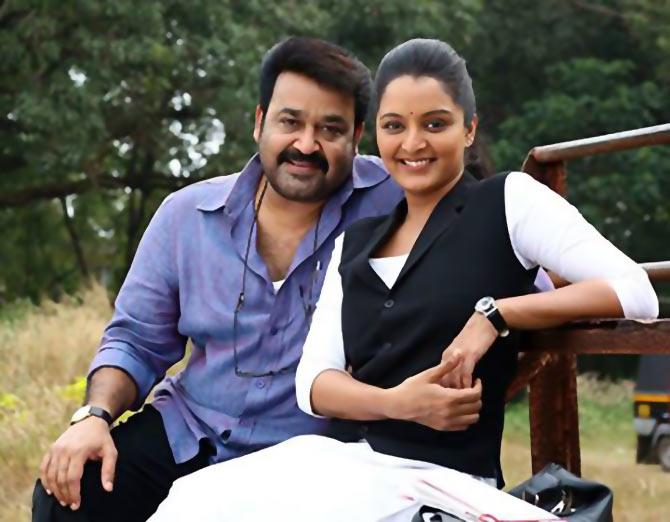 Mohanlal and Manju Warrier