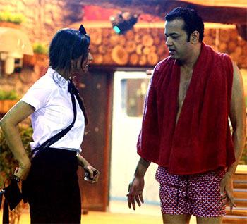 Dimpy and Rahul Mahajan in Bigg Boss 8