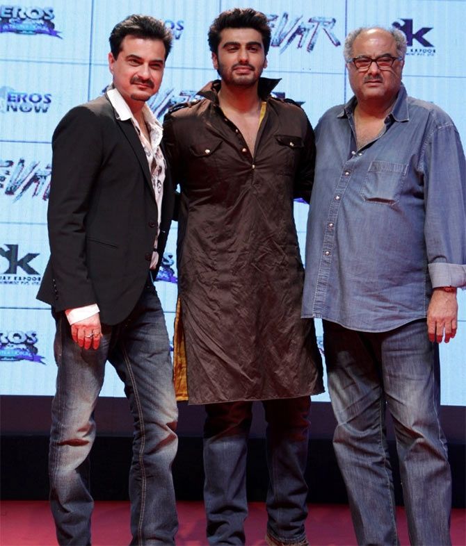 Sanjay, Arjun and Boney Kapoor