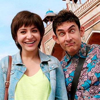 Anushka Sharma and Aamir Khan in PK