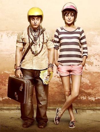 Aamir Khan and Anushka Sharma in PK